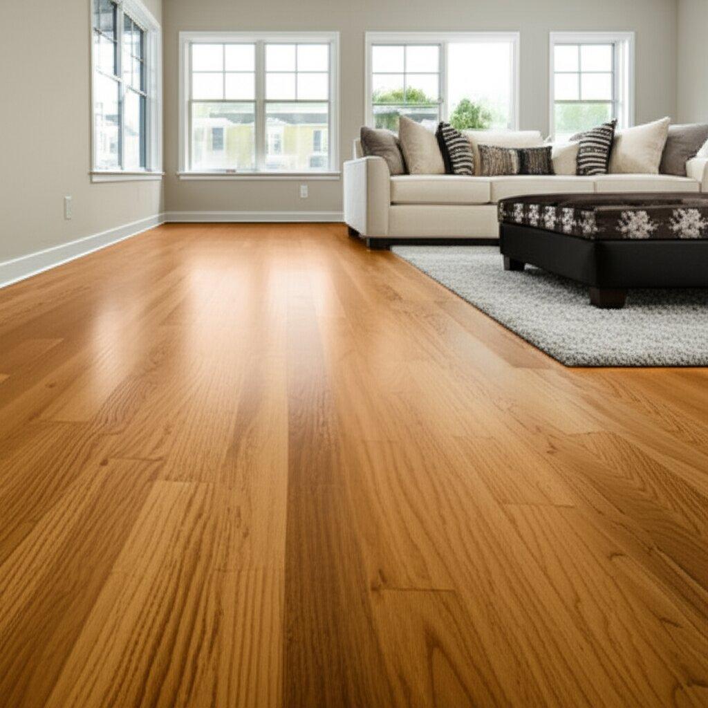 Hardwood flooring installation in open-concept living room Toronto GTA